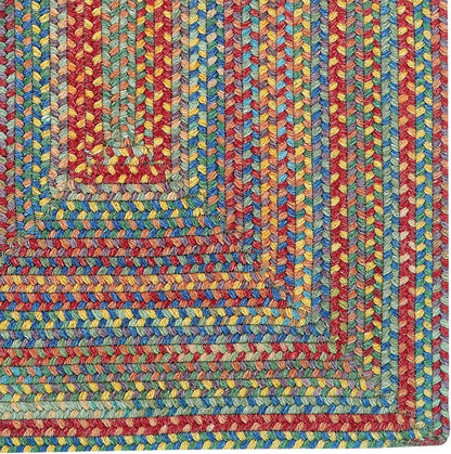 American Heritage Multi 3' 0" X 5' 0" Concentric Rectangle Braided Rug