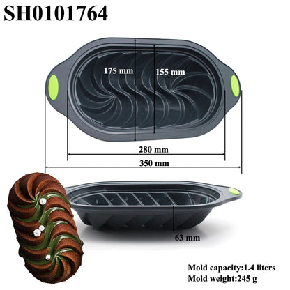 Food Grade Silicone Cake Molds Toast Tray Bread Pan Brownie Dessert Madeleine Cake Moulds Baguette Baking Tools Muffin Bakeware