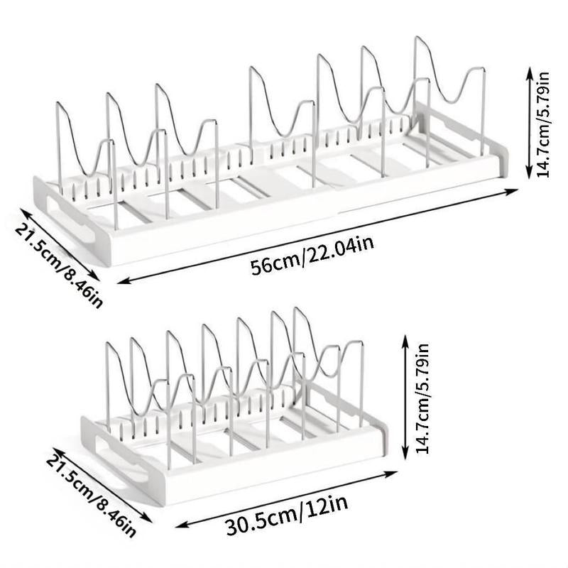 Kitchen Pot Organization Storage Rack, Adjustable Kitchen Pot Lid Organizer Storage Rack, Multifunctional Stainless Expandable Kitchen Storage Organizer, Kitchen Gadgets, Kitchen Cabinet Organizers, Household Art Craft Supplies, Adjustable Standing Shelf