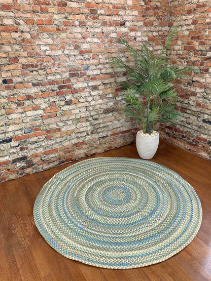 American Heritage Sage 7'0"X7'0" round Braided Rug