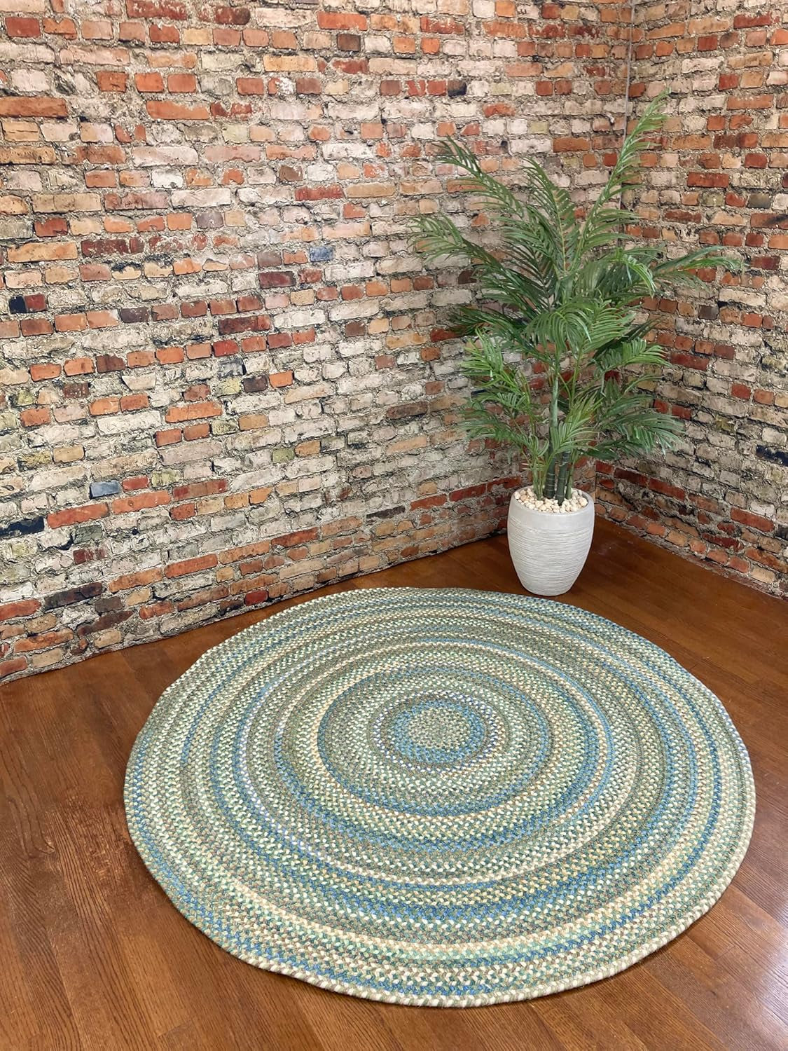 American Heritage Sage 0' 36" round Braided Rug