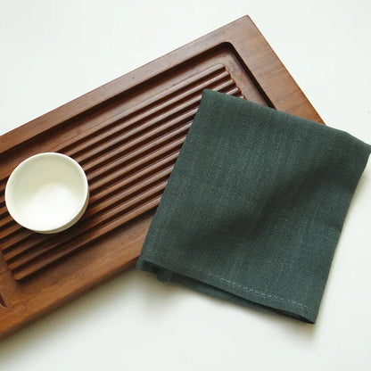 Nordic Cotton Linen Tea Napkin, Table Handkerchief, Cloth for Dinner Party, Restaurant Bowl, Teapot Cleaning Towel