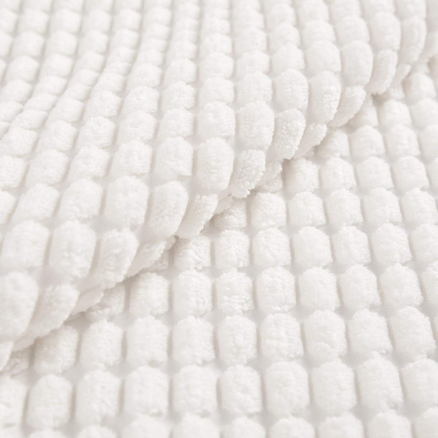 Pack of 2, Corduroy Soft Decorative Square Throw Pillow Cover Cushion Covers Pillowcase, Home Decor Decorations for Sofa Couch Bed Chair 16X16 Inch/40X40 Cm (Granules Cream White)