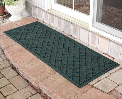 Waterhog Heavy Duty Runner Door Mat, 2' X 5', Made in USA, Durable & Skid-Resistant Entryway Mat, Water-Trapping, Indoor/Outdoor Decorative Floor Covering, Cordova Collection, Evergreen