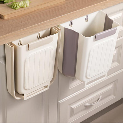 Foldable Kitchen Trash Can, 1 Count Hanging Garbage Storage Bucket, Kitchen Bin, Space-Saving Kitchen Accessory for Home, Kitchen Waste