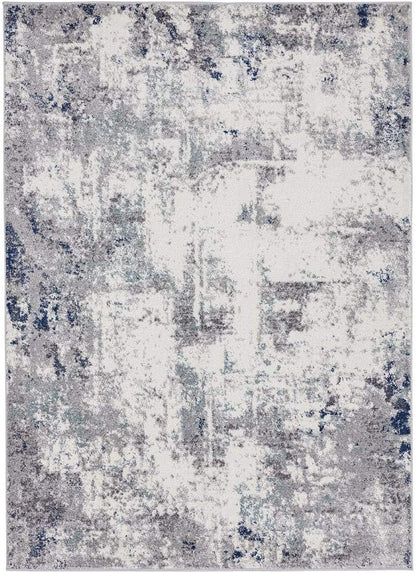 Hampstead Abstract Area Rug - Medium Pile, Modern Area Rug, Ivory / 8 X 10