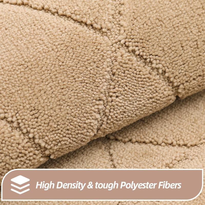 Beqhause Pattern Kitchenmat Set of 2 Soft Washable Kitchen Rugs, 20”X30” & 20”X48”, Self Adhesive No Sliding, Soft and Absorbent Tiktok Shop