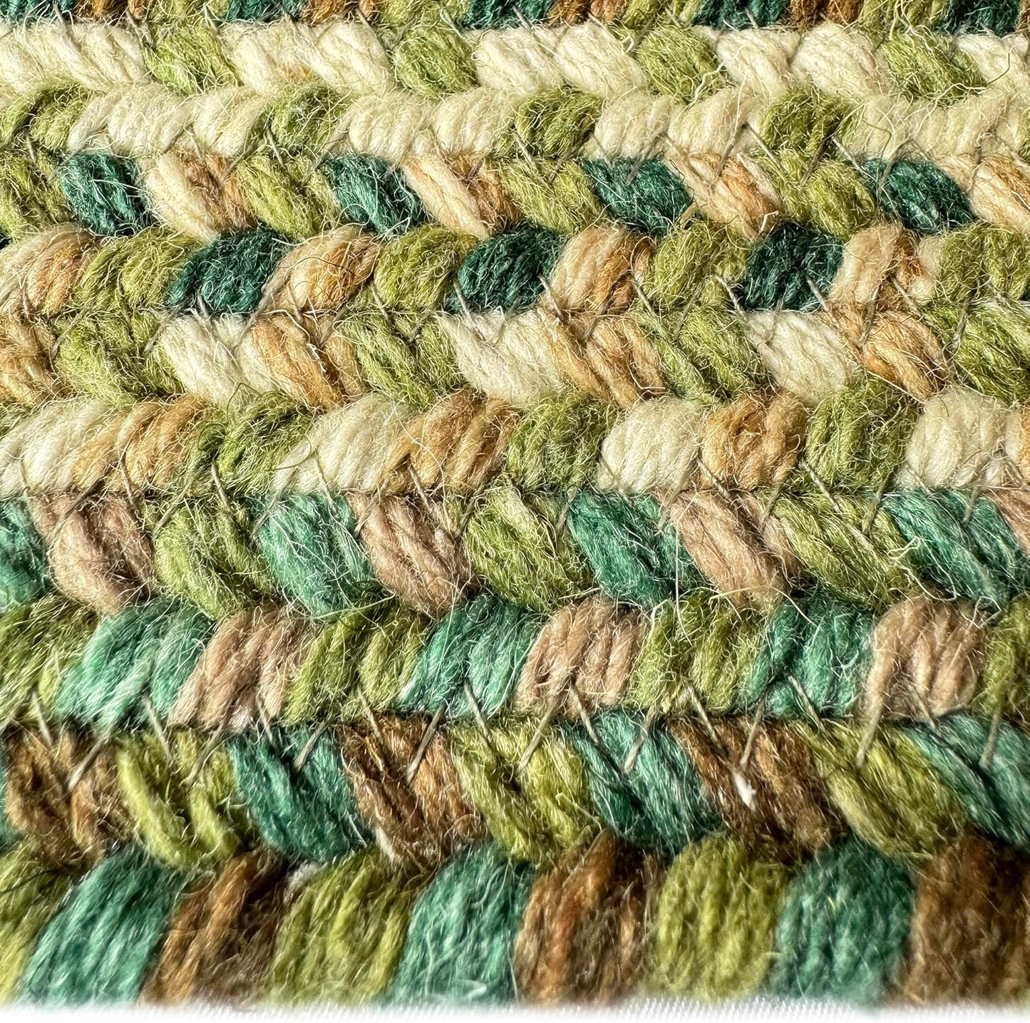 American Heritage Sage 0' 24" X 0' 36" Concentric Rectangle Braided Rug