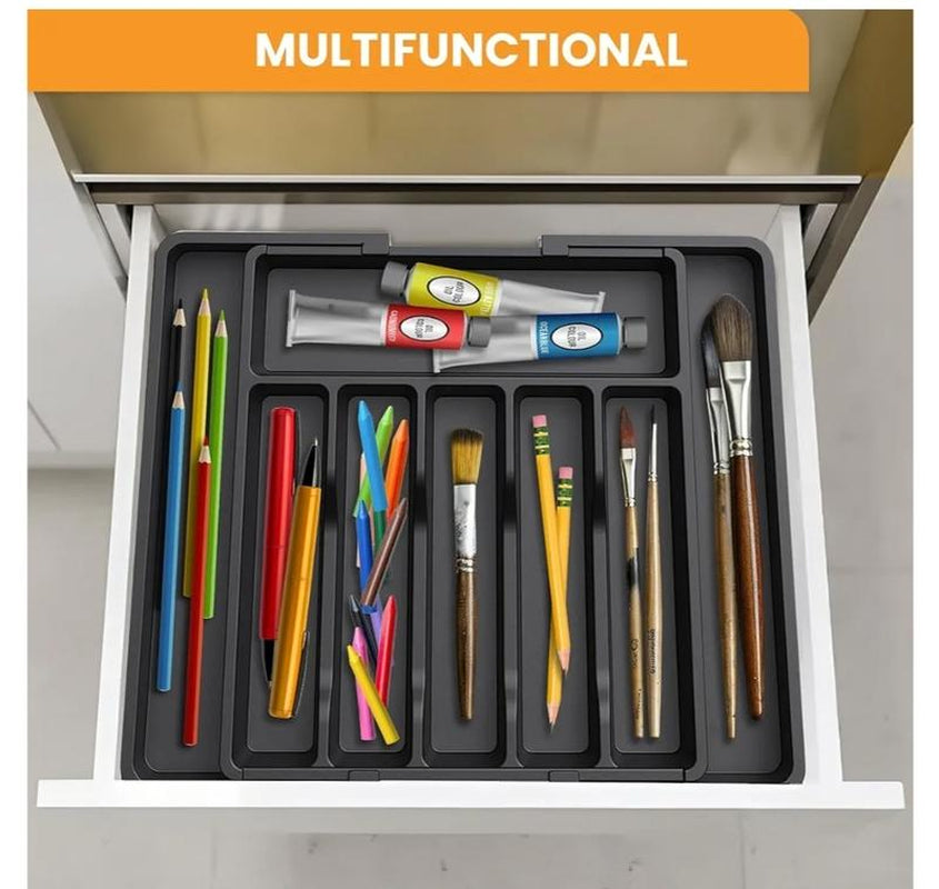 Expandable Silverware Drawer Organizer - Utensil Drawer Organizer - Kitchen Organizers and Storage - Silverware Organizer - Kitchen Drawer Organizer - Utensil Organizer for Kitchen Drawers