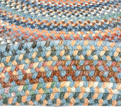 American Heritage Legacy Blue 2'0"X4'0" Oval Braided Rug