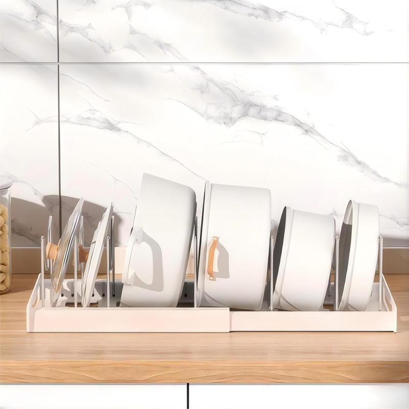 Kitchen Pot Organization Storage Rack, Adjustable Kitchen Pot Lid Organizer Storage Rack, Multifunctional Stainless Expandable Kitchen Storage Organizer, Kitchen Gadgets, Kitchen Cabinet Organizers, Household Art Craft Supplies, Adjustable Standing Shelf