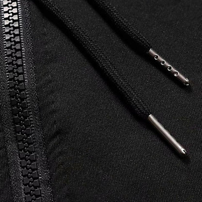 Men'S Casual Hoodies Pullover Big and Tall Loose Fit Full Zipper Long Sleeve Solid Color Varsity Jacket Coat