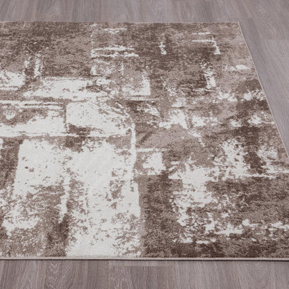 Hampstead Abstract Area Rug - Medium Pile, Modern Area Rug, Beige / 8 X 10