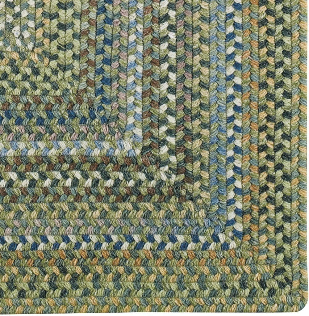 American Heritage Sage 0' 24" X 0' 36" Concentric Rectangle Braided Rug