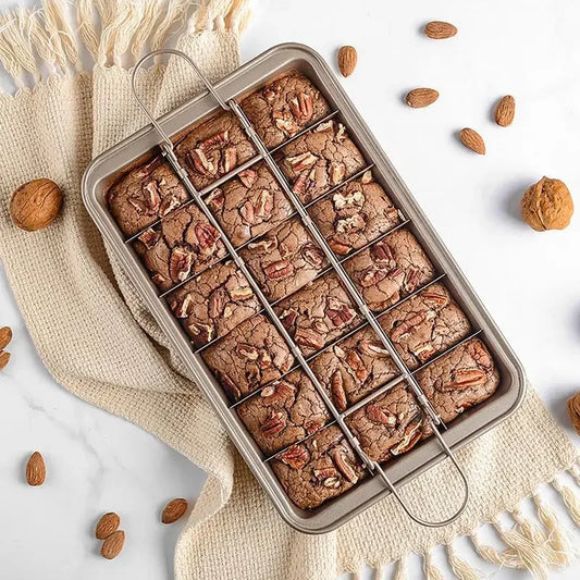1Pc Baking Dishes Non-Stick Bakeware Square Brownie Pan Bread Cake Pans Lattice Chocolate Dessert Cake Mold Kitchen Baking Pan