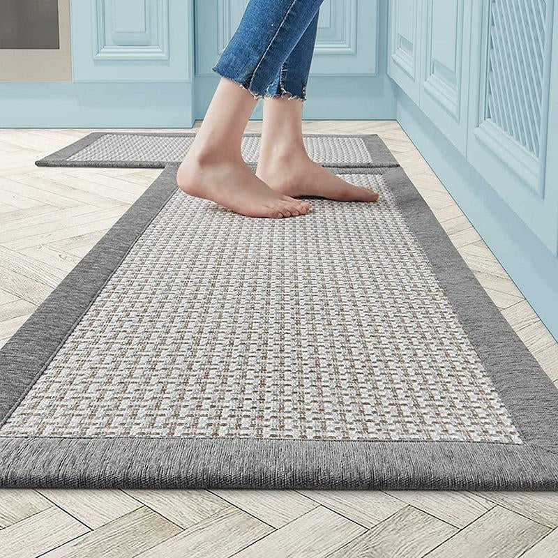 2Pcs Large Kitchen Rugs and Mats Non Slip Washable Kitchen Runner Rug Absorbent Farmhouse Style Kitchen Floor Mats for in Front of Sink