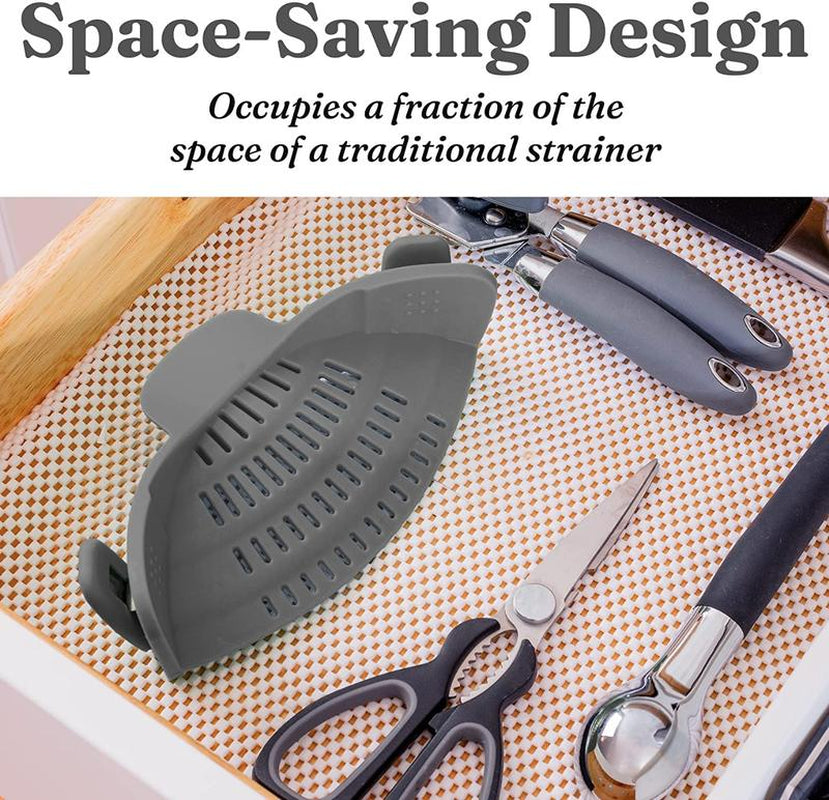 Silicone Clip, Heat Resistant Drainer Kitchen Gadgets for Bowl, Home Cooking Tools Traditional Utensils Tiktok Shop Draining Oval Pasta Strainer