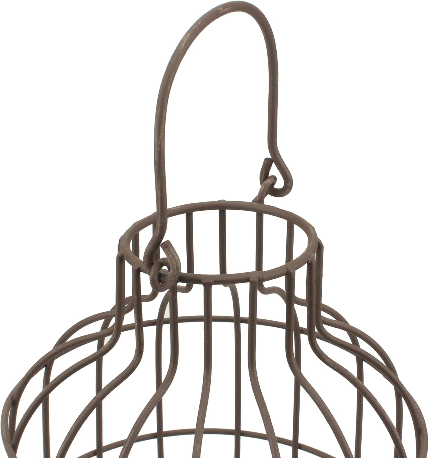 SB-5393C 2PC Wire METAL CLOCHE SET, Set of 2, Brown