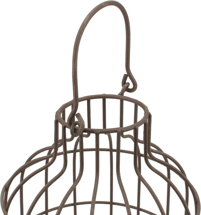 SB-5393C 2PC Wire METAL CLOCHE SET, Set of 2, Brown