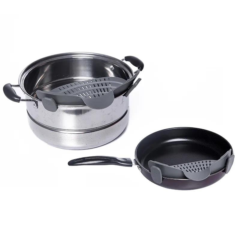 Adjustable Pasta Silicone Clip-On Food Strainer