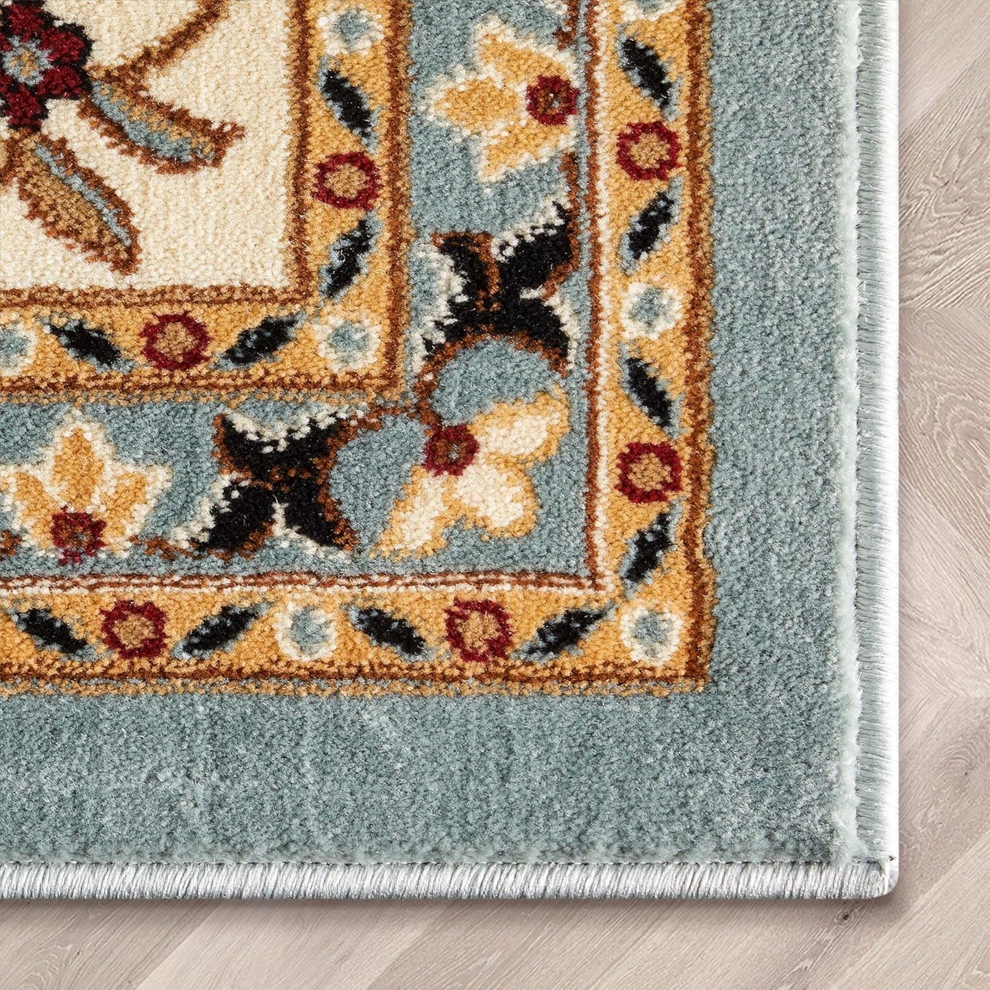 Barclay Sarouk Traditional Light Blue 2'3" X 3'11 Rug