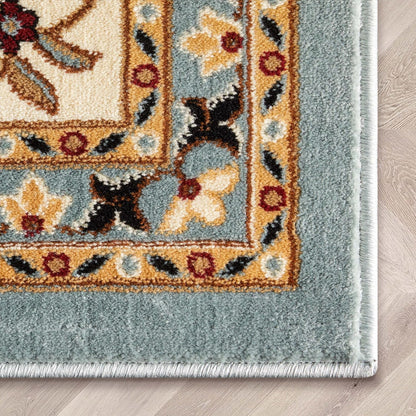 Barclay Sarouk Traditional Light Blue 2'3" X 3'11 Rug