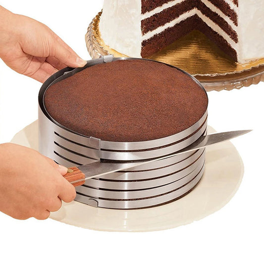 20CM 30CM Adjustable round Bread Cake Cutter Slicer Stainless Steel Cake Cutter 7 Layers Slicer Mousse Ring Mould Baking Gadgets