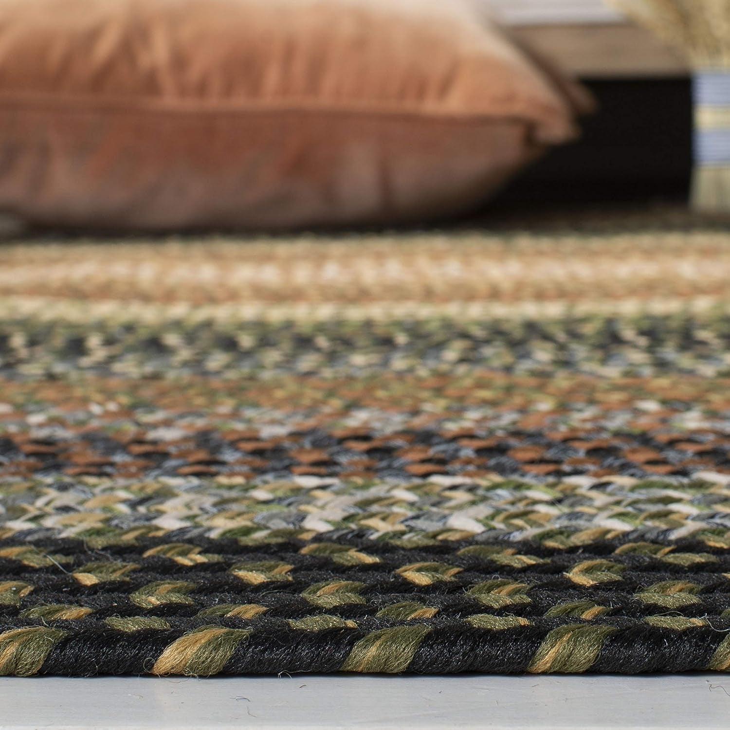 Washable Rug Braided Collection - 2'3" X 6' Runner, Multi, Weather Resistant & Easy Cleaning, Ideal for Patio, Backyard, Mudroom, Deck, Hallway, Kitchen (BRD308A)