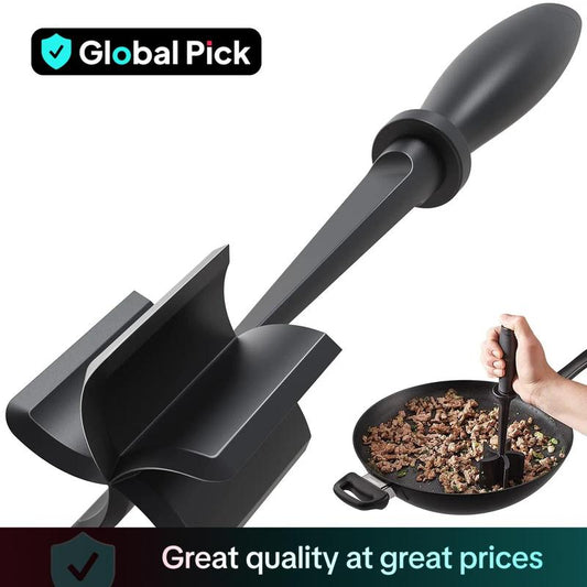 Handheld Meat Chopper, 1 Count Non-Stick Meat Mincer, Manual Hamburger Meat Masher, Kitchen Meat Utensils, Kitchen Utensils Tools, Kitchen Utensils Accessories, Kitchen Cooking Accessories, Multifunctional Kitchen Tool