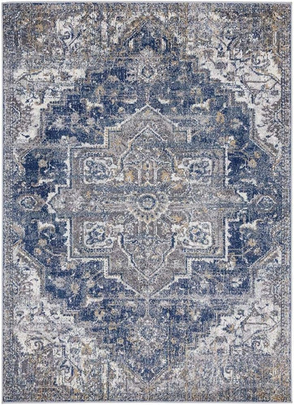 Hampstead Oriental Yellow with Blue 8X10 Area Rug 5623
