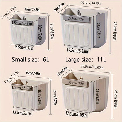 Foldable Kitchen Trash Can, 1 Count Hanging Garbage Storage Bucket, Kitchen Bin, Space-Saving Kitchen Accessory for Home, Kitchen Waste