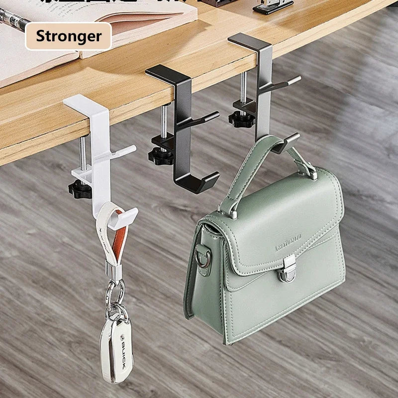 1PC Adjustable Desk Edge Hook Gaming Headset Desk Hanger Backpack Storage Hanging Hook Holder Punch-Free Home Office Organizer
