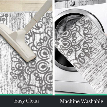 [Fallfreshness] HEBE Washable Farmhouse Kitchen Rugs Sets of 3 Non Slip Washable Kitchen Rugs and Mats Boho Kitchen Mats for Floor Kitchen Runner Rug Kitchen Carpet Rug Runner for Hallways Kitchen Laundry