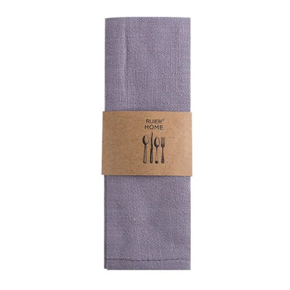 Nordic Cotton Linen Tea Napkin, Table Handkerchief, Cloth for Dinner Party, Restaurant Bowl, Teapot Cleaning Towel