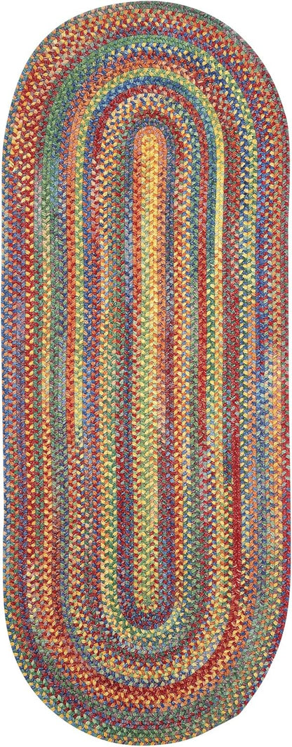American Heritage Multi 2' 0" X 8' 0" Runner Oval Braided Rug