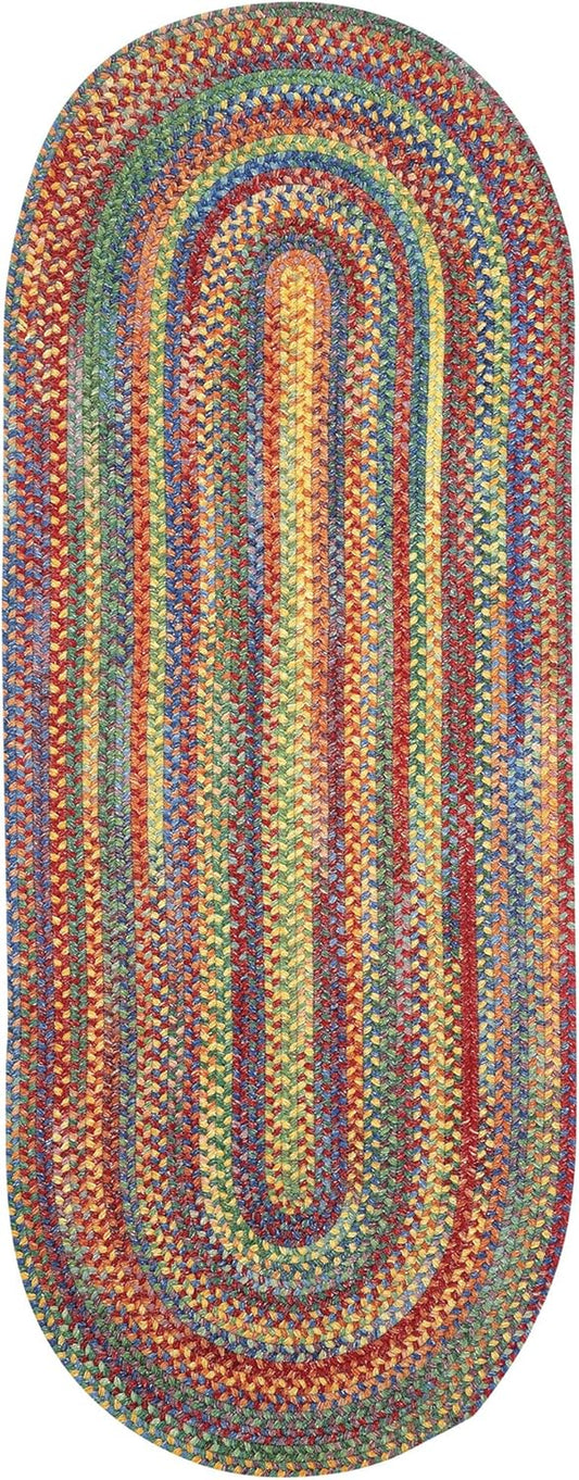 American Heritage Multi 2' 0" X 8' 0" Runner Oval Braided Rug