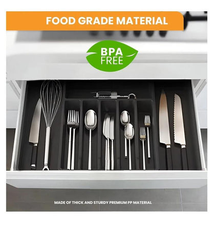 Expandable Silverware Drawer Organizer - Utensil Drawer Organizer - Kitchen Organizers and Storage - Silverware Organizer - Kitchen Drawer Organizer - Utensil Organizer for Kitchen Drawers