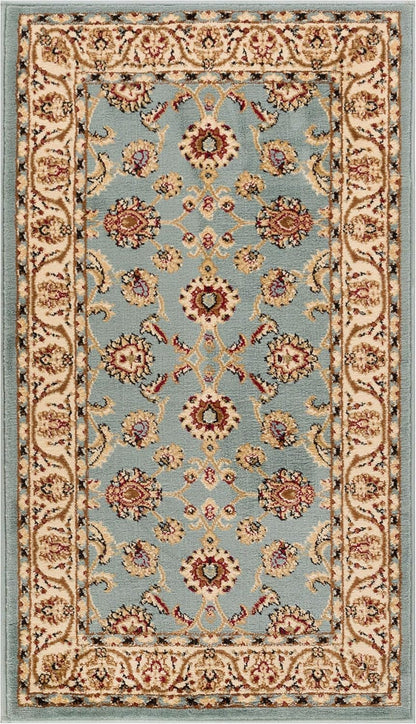 Barclay Sarouk Traditional Light Blue 2'3" X 3'11 Rug