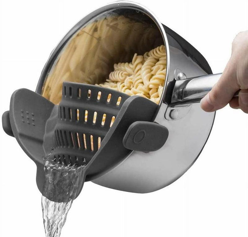 Silicone Clip, Heat Resistant Drainer Kitchen Gadgets for Bowl, Home Cooking Tools Traditional Utensils Tiktok Shop Draining Oval Pasta Strainer