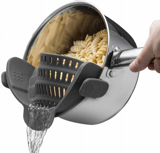 Silicone Clip, Heat Resistant Drainer Kitchen Gadgets for Bowl, Home Cooking Tools Traditional Utensils Tiktok Shop Draining Oval Pasta Strainer