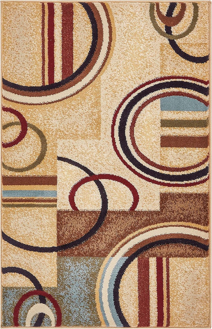 Barclay Arcs & Shapes Ivory Modern Geometric Area Rug 2'3" X 3'11"