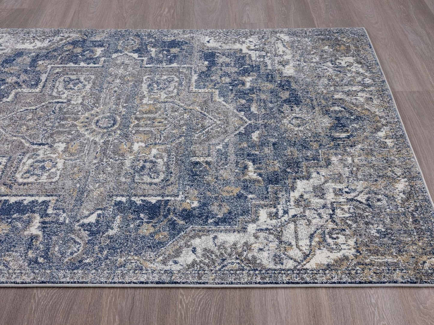 Hampstead Oriental Yellow with Blue 8X10 Area Rug 5623