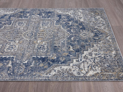 Hampstead Oriental Yellow with Blue 8X10 Area Rug 5623