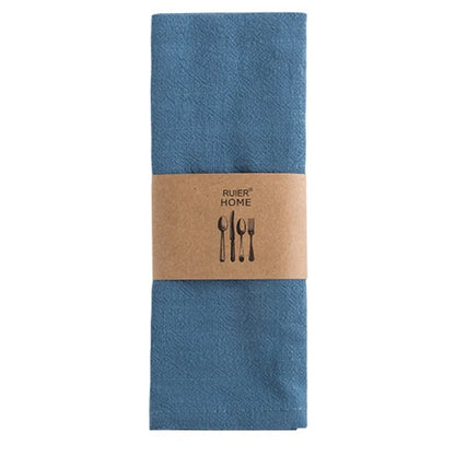 Nordic Cotton Linen Tea Napkin, Table Handkerchief, Cloth for Dinner Party, Restaurant Bowl, Teapot Cleaning Towel