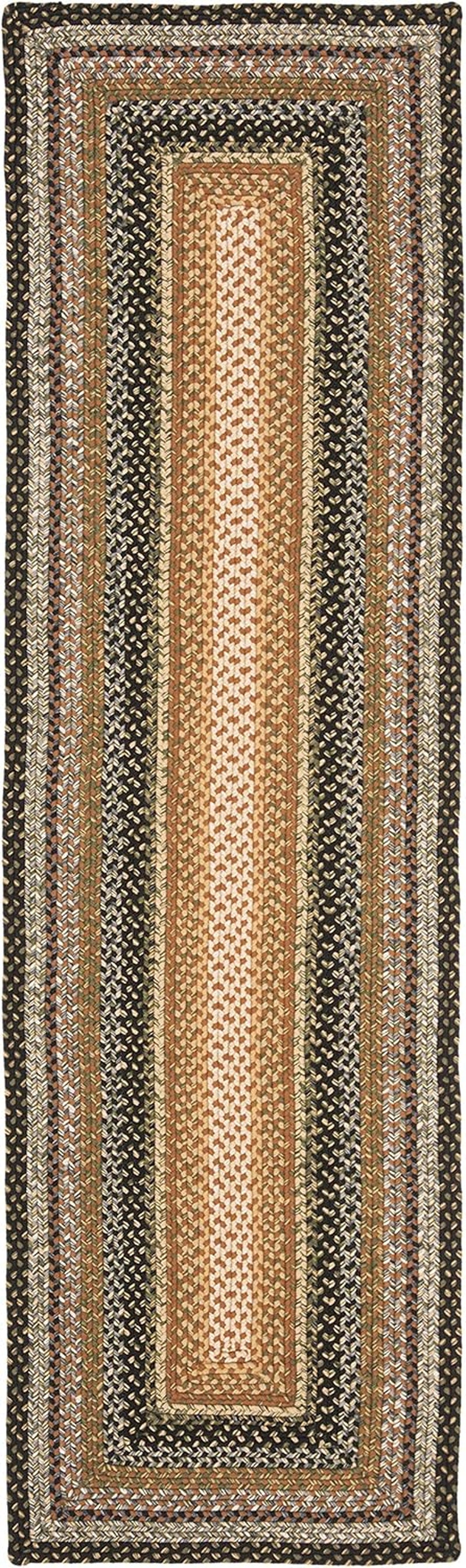 Washable Rug Braided Collection - 2'3" X 6' Runner, Multi, Weather Resistant & Easy Cleaning, Ideal for Patio, Backyard, Mudroom, Deck, Hallway, Kitchen (BRD308A)