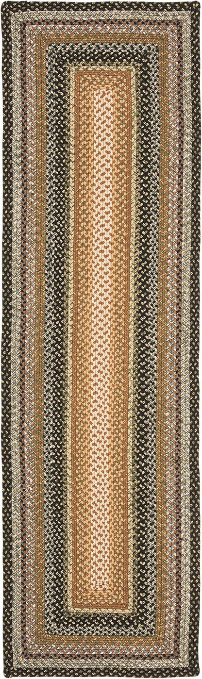 Washable Rug Braided Collection - 2'3" X 6' Runner, Multi, Weather Resistant & Easy Cleaning, Ideal for Patio, Backyard, Mudroom, Deck, Hallway, Kitchen (BRD308A)