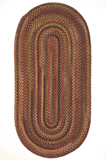 American Heritage Woodstone 4' 0" X 6' 0" Oval Braided Rug