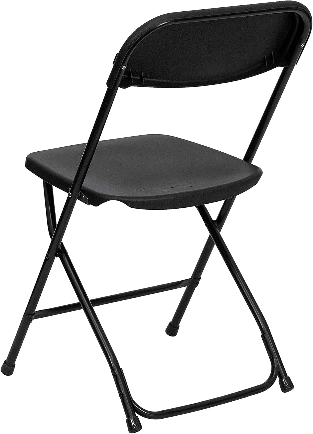 Hercules Series Plastic Folding Chair - Black - 650LB Weight Capacity Comfortable Event Chair - Lightweight Folding Chair