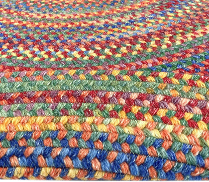 American Heritage Multi 3' 0" X 5' 0" Concentric Rectangle Braided Rug