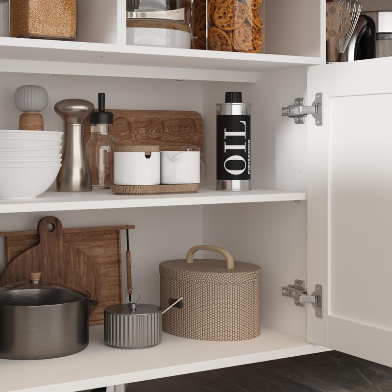 FUFU&GAGA Kitchen Island with Storage, Rolling Kitchen Island on Wheels with Drop-Leaf Bar Countertop, Island Table for Kitchen with Side Open Spice Rack and Tower Rack, Extra Storage for Kitchen